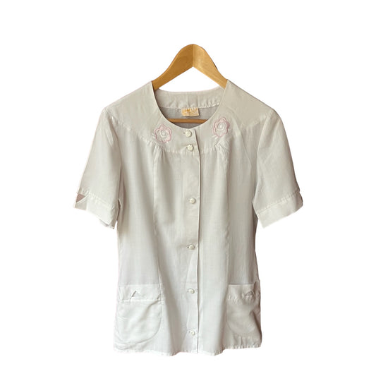 Vintage witte 60’s blouse